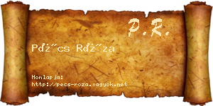 Pécs Róza névjegykártya