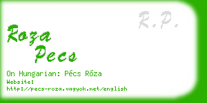 roza pecs business card